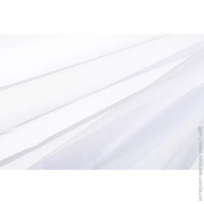 Тканина тюлева 300 см сітка біла смужка 815675/501 Тканина тюлева 300 см сітка біла смужка 815675/501