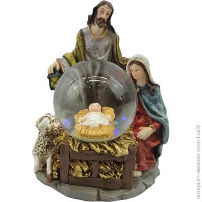 Сувенір різдвяний Ісус у стайні полігума 8х10 см Сувенір різдвяний Ісус у стайні полігума 8х10 см