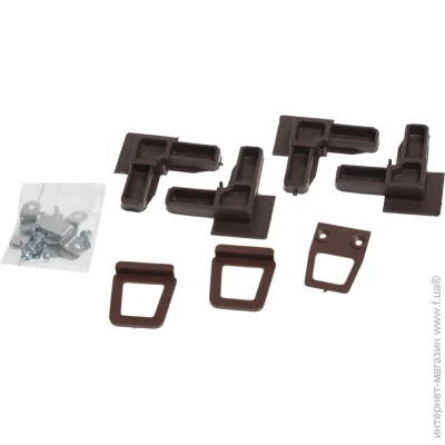 Комплект кріплень для вставний москітної сітки коричневий Комплект кріплень для вставний москітної сітки коричневий