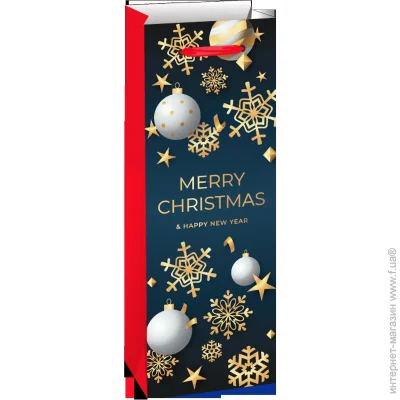       BOTTLE XMAS 13x8,5x36, 210gsm,  