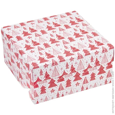     Red Christmas trees 20x20x10 
