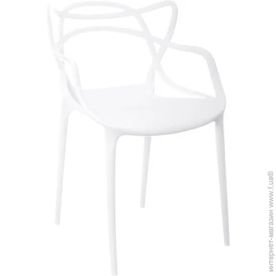 Стілець обідній з підлокітниками Spider білий білий / білий Стілець обідній з підлокітниками Spider білий білий / білий