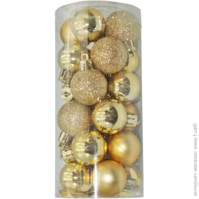 Набір ялинкових кульок SYQC-012221 d 30 мм 24 шт./уп. Набір ялинкових кульок SYQC-012221 d 30 мм 24 шт./уп.