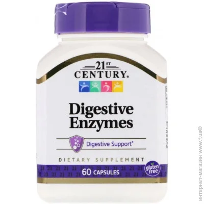   21st Century   Digestive Enzymes, 60 Capsules (00000026657)