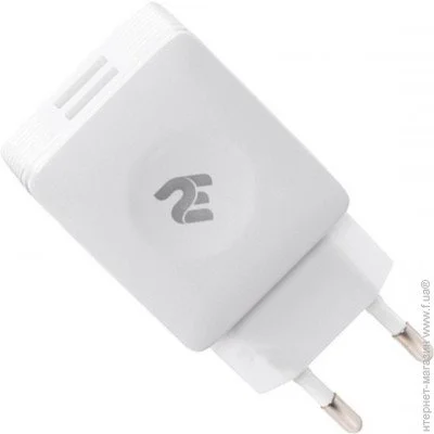   2E Wall Charger 2xUSB 4.2A, White (2E-WC4USB-W)