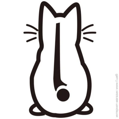 3M Наклейка в авто Кот 32х20 см Черный (3115) 3M Наклейка в авто Кот 32х20 см Черный (3115)