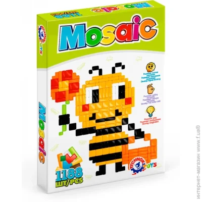 Мозаїка Ігровий набір "Мозаїка" 1188 деталей Технок (7525) Мозаїка Ігровий набір "Мозаїка" 1188 деталей Технок (7525)