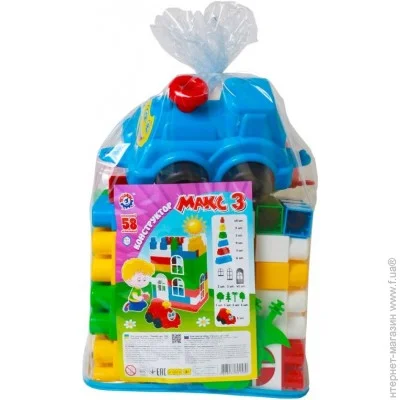 Конструктор Блоковий Технок Макс 3 (1530) 57 шт. Конструктор Блоковий Технок Макс 3 (1530) 57 шт.