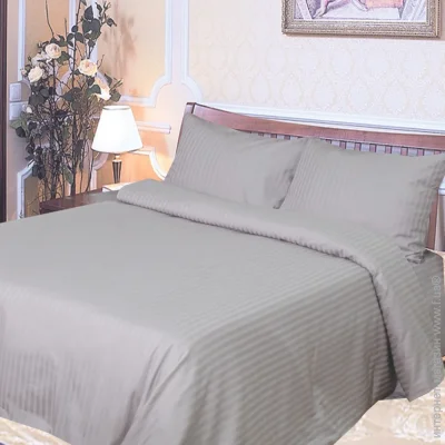 Ярослав Наволочка сатин страйп 50x70 см сірий Ярослав Наволочка сатин страйп 50x70 см сірий