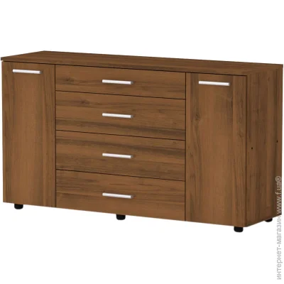 Компанит Комод 1-3-2 орех экко/орех экко Компанит Комод 1-3-2 орех экко/орех экко