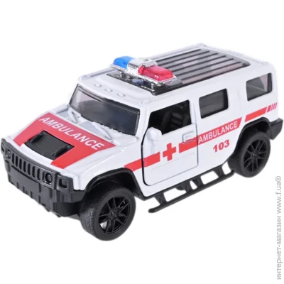 Автопром Машинка инерционная Ambulance AP4388-3 масштаб 1:43 Автопром Машинка инерционная Ambulance AP4388-3 масштаб 1:43