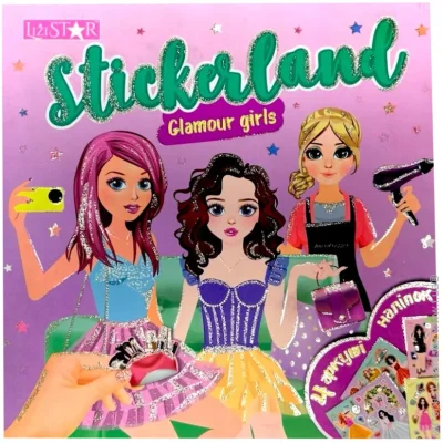 Апельсин Детская книжечка с наклейками "Glamour Girls" РМ-87-02 Апельсин Детская книжечка с наклейками "Glamour Girls" РМ-87-02