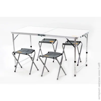 Набір кемпінгових меблів СИЛА на 4 особи 120 х 60 х 70 см (960701) Набір кемпінгових меблів СИЛА на 4 особи 120 х 60 х 70 см (960701)