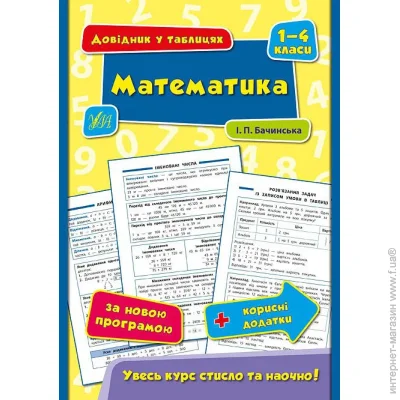 Видавництво Ула Книга Инна Бачинская «Математика. 1-4 класи» 978-966-284-433-7 Видавництво Ула Книга Инна Бачинская «Математика. 1-4 класи» 978-966-284-433-7