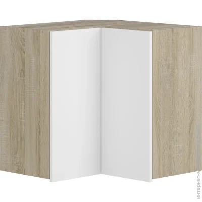 Грейд Шафа верхня кутова МС Сніжана 59,4х61х59,4 см білий/дуб сонома Грейд Шафа верхня кутова МС Сніжана 59,4х61х59,4 см білий/дуб сонома