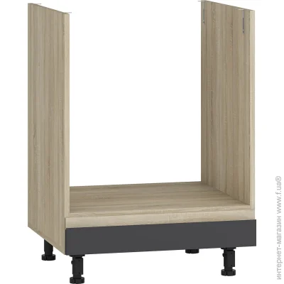 Грейд Тумба нижняя под духовку с ящиком МС Джетта 60х82х54,2 см, графит серый/дуб сонома Грейд Тумба нижняя под духовку с ящиком МС Джетта 60х82х54,2 см, графит серый/дуб сонома