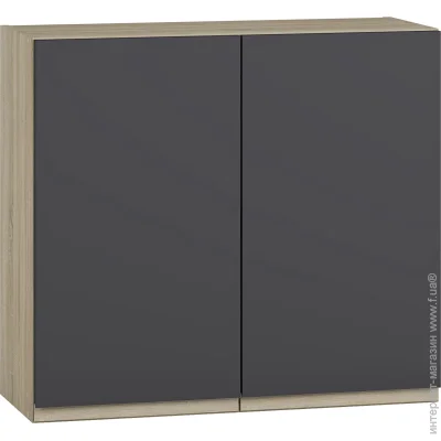 Грейд Шафа верхня МС Джетта 80х72х31,7 см, графіт сірий/дуб сонома Грейд Шафа верхня МС Джетта 80х72х31,7 см, графіт сірий/дуб сонома