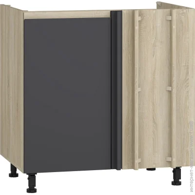 Грейд Тумба нижняя угловая под мойку МС Джетта 80х82х57 см, графит серый/дуб сонома Грейд Тумба нижняя угловая под мойку МС Джетта 80х82х57 см, графит серый/дуб сонома