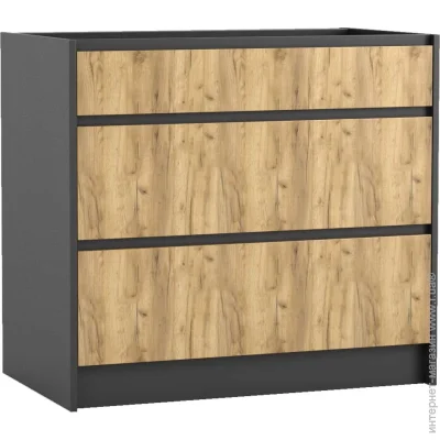 Грейд Тумба нижня з трьома ящиками МС Ідея Крафт 90х82х52, 5 см дуб крафт золотий/графіт Грейд Тумба нижня з трьома ящиками МС Ідея Крафт 90х82х52, 5 см дуб крафт золотий/графіт