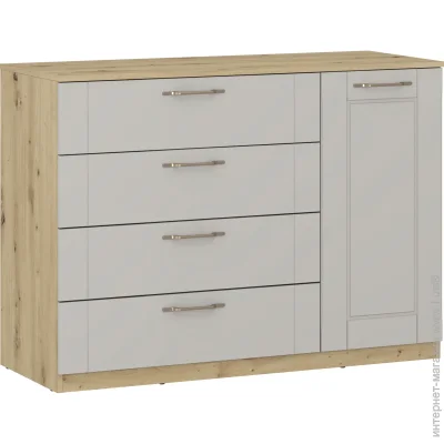 Грейд Комод V2 1200x686x470 мм дуб артізан/кашемір Грейд Комод V2 1200x686x470 мм дуб артізан/кашемір