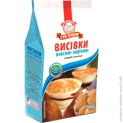 Отруби Сто пудов овсяные 300 г Отруби Сто пудов овсяные 300 г