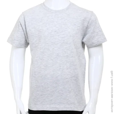 Формат Футболка для девочек/для мальчиков р.140/146 светло-серый меланж 209 Формат Футболка для девочек/для мальчиков р.140/146 светло-серый меланж 209