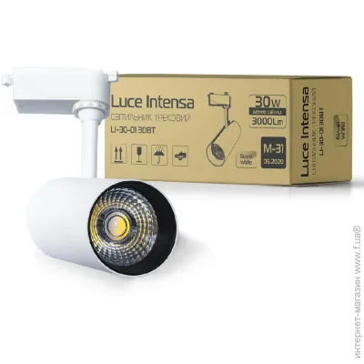 Трековый светильник Євросвітло Светильник трековый Luce Intensa LI-30-01 30Вт 4200К белый (42752) Трековый светильник Євросвітло Светильник трековый Luce Intensa LI-30-01 30Вт 4200К белый (42752)
