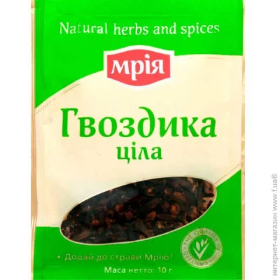 Специи МРІЯ Гвоздика целая 10г 4820154830195 Специи МРІЯ Гвоздика целая 10г 4820154830195