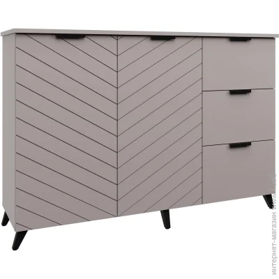 Вісент Комод Шайн 2дв+3ш 1400x900x400 мм кашемір/сантьяго софт Вісент Комод Шайн 2дв+3ш 1400x900x400 мм кашемір/сантьяго софт