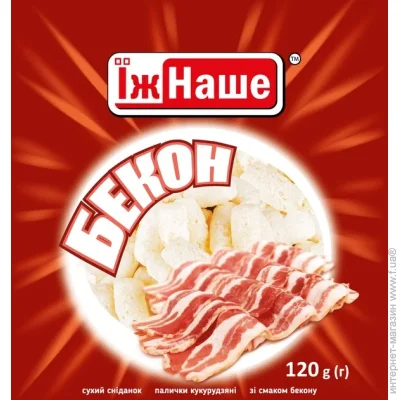 Кукурузные палочки ЇЖНАШЕ Палочки кукурузные Бекон 120 г Кукурузные палочки ЇЖНАШЕ Палочки кукурузные Бекон 120 г