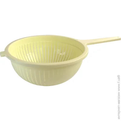 Тірапласт Дуршлаг с ручкой 2,5 л молочный 24490 Тірапласт Дуршлаг с ручкой 2,5 л молочный 24490