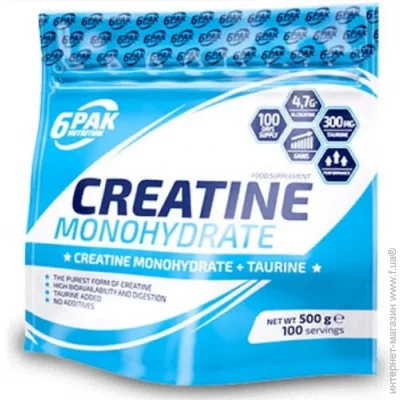  6pak Nutrition Creatine Monohydrate 500 g /100 servings/ Lemon (000012147)