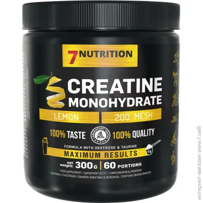 7nutrition  7 Nutrition Creatine Monohydrate 300 g, Lemon - Lime (00000042469)