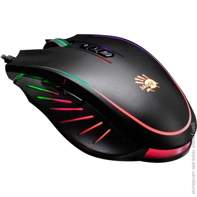  A4Tech Bloody Q81 Neon XGlide Curve Black