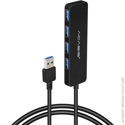 USB- Acasis USB hub AB3-L46  4  USB 3.0 Black