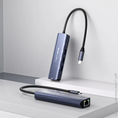 USB- Acasis USB hub DS-7NV5 USB Type-C 5 in 1  LAN  ()
