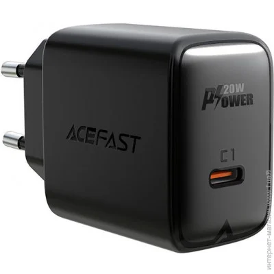     ACEFAST A1 PD20W single USB-C charger Black (AFA1B)