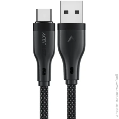 Acefast C8-04 USB Type-A to USB Type-C 1.2m Black (6974316282693)
