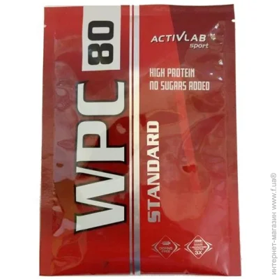 Протеин ActivLab WPC80 Standard, 30 грамм Ваниль Протеин ActivLab WPC80 Standard, 30 грамм Ваниль