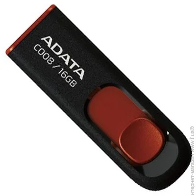  ADATA C008 16GB Black/Red (AC008-16G-RKD)