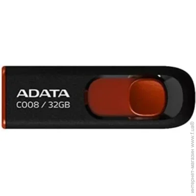  ADATA C008 32GB Black/Red (AC008-32G-RKD)