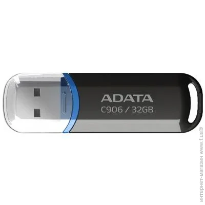  USB 2.0 ADATA Classic Series C906 32GB Black (AC906-32G-RBK)