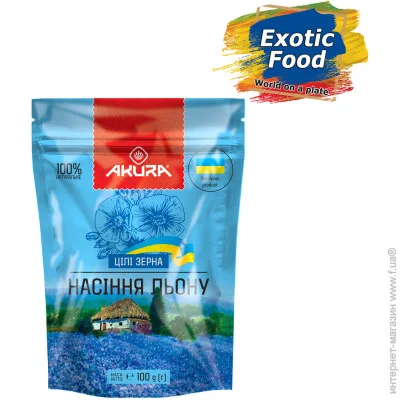 Спеції Akura Насіння льону 100 г (4820178461306) Спеції Akura Насіння льону 100 г (4820178461306)