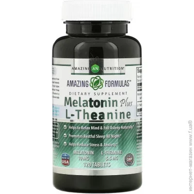 Спеціальна добавка Amazing Nutrition Melatonin Plus L-Theanine 120 таблеток (4384304649) Спеціальна добавка Amazing Nutrition Melatonin Plus L-Theanine 120 таблеток (4384304649)
