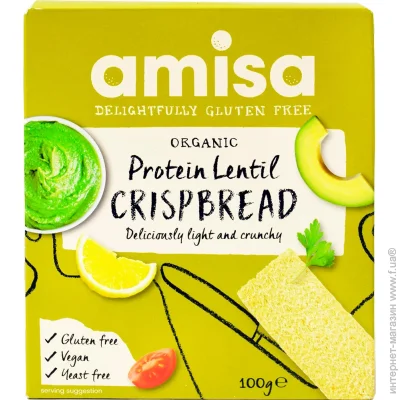 Хлібці AMISA з Сочевицею Органік 100 г (8000019521255) (5032722317345) Хлібці AMISA з Сочевицею Органік 100 г (8000019521255) (5032722317345)