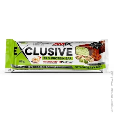 Amix Exclusive Protein Bar 85 g Pistachio Caramel (000023234)
