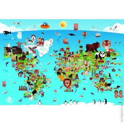 Пазл класичний Anatolian Пазли Мультиплікаційна Карта Миру 260 Елементів (3338) Пазл класичний Anatolian Пазли Мультиплікаційна Карта Миру 260 Елементів (3338)