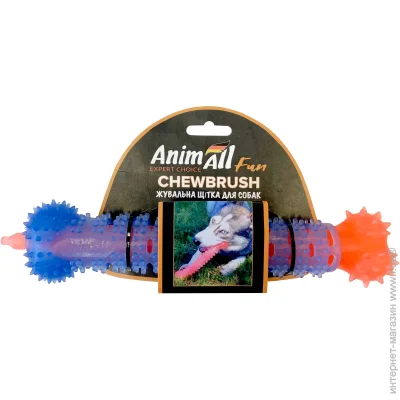 Animall Игрушка для собак Fun щетка-кость жевательная 24 см оранжевая с синим Animall Игрушка для собак Fun щетка-кость жевательная 24 см оранжевая с синим