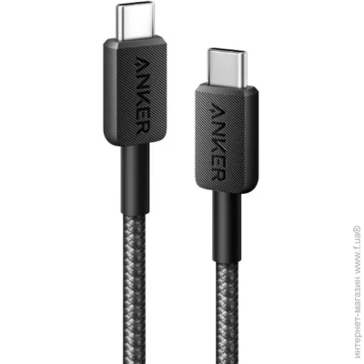  2  1 Anker 322 USB-C to USB-C - 1.8m Nylon (Black) (A81F6G11)