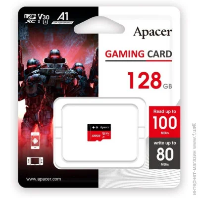   Apacer microSDXC UHS-I U3 128GB V30 A1 (AP128GMCSX10U7-RAGC) (1064234)